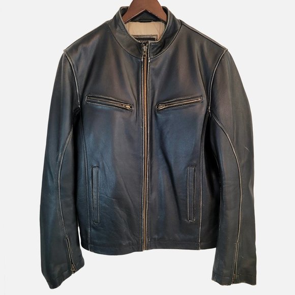 Structure Other - Structure Distressed Genuine Leather Jacket - Size M